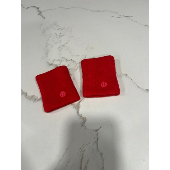 lululemon athletica Accessories - LULULEMON Cotton Terry Wristband 2 Pack In Red